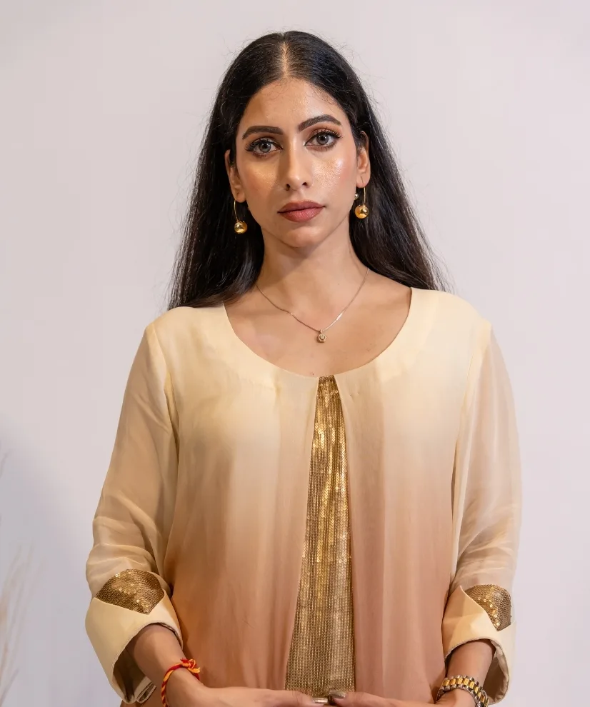 Ivory to Caramel Ombre Shaded Co-ord Set Ivory to Caramel Ombre Shaded Co-ord Set
