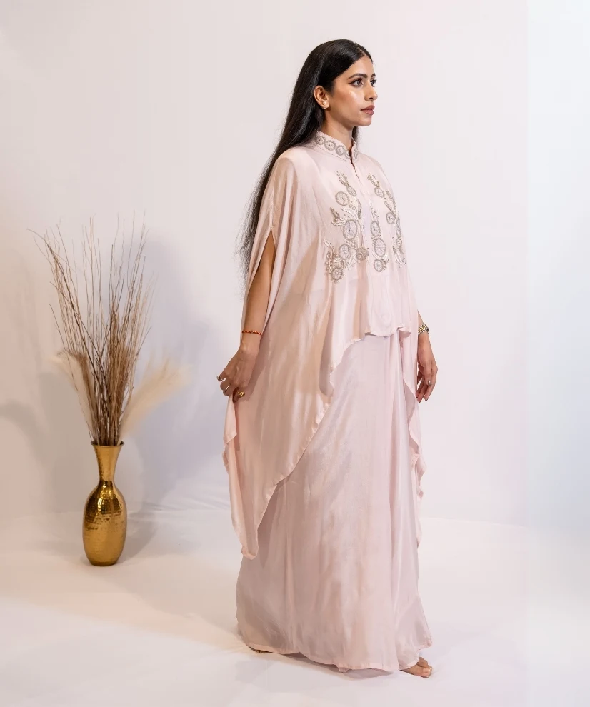 Champagne Mist Hand-Embellished 3-Piece Co-ord Set Champagne Mist Hand-Embellished 3-Piece Co-ord Set