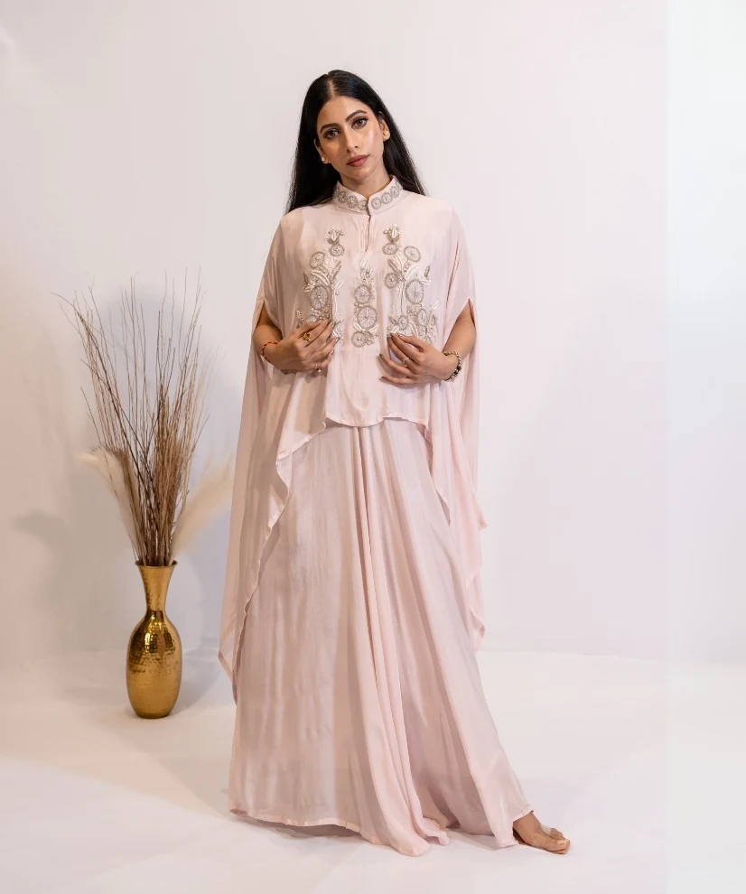 Champagne Mist Hand-Embellished 3-Piece Co-ord Set