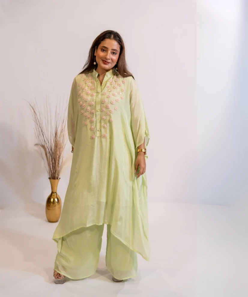 Sea Shells Bloom Pastel Green Co-ord Set